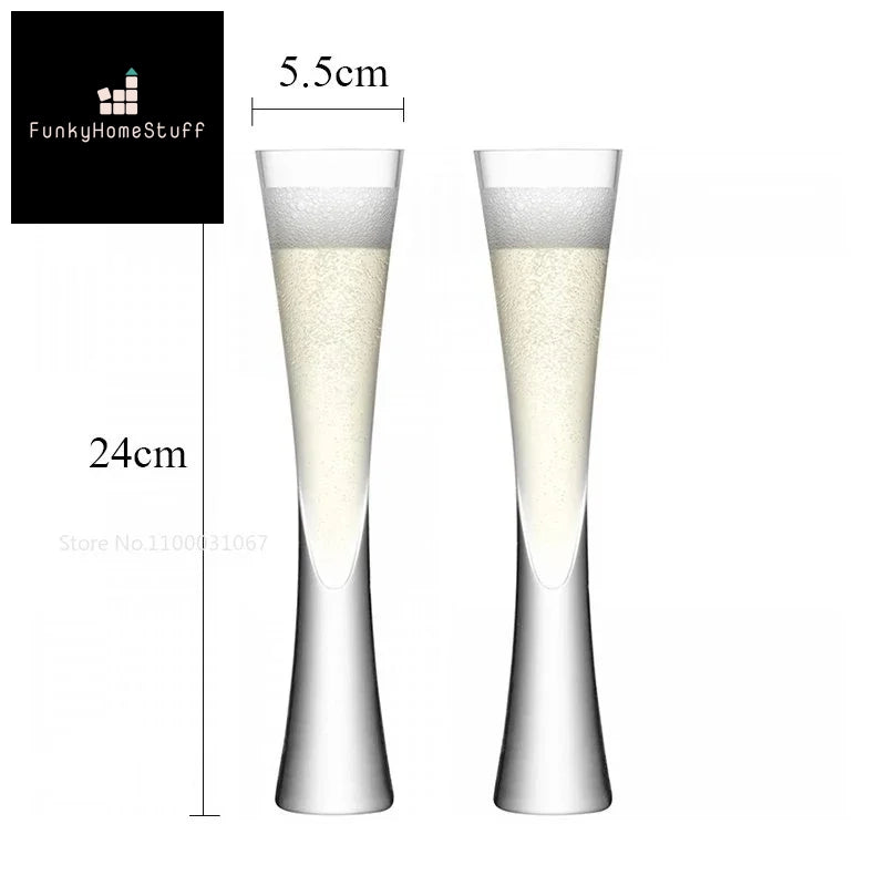 Elegant Glitter Champagne Flutes