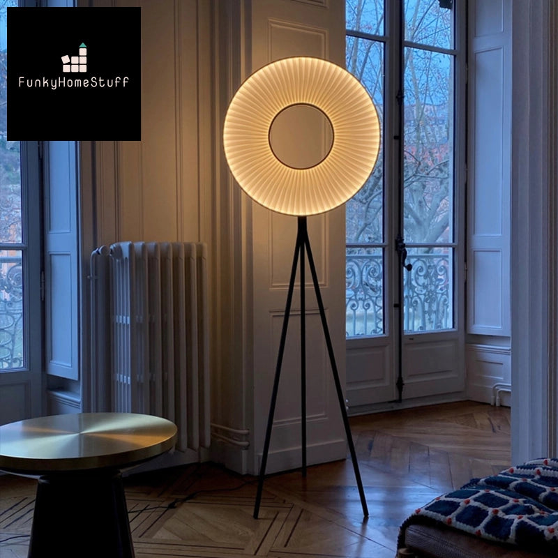 Nordic Minimalist Fabric Pleats LED Floor Lamp