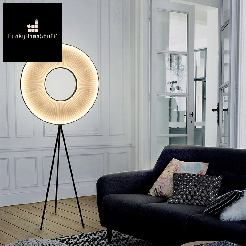 Nordic Minimalist Fabric Pleats LED Floor Lamp