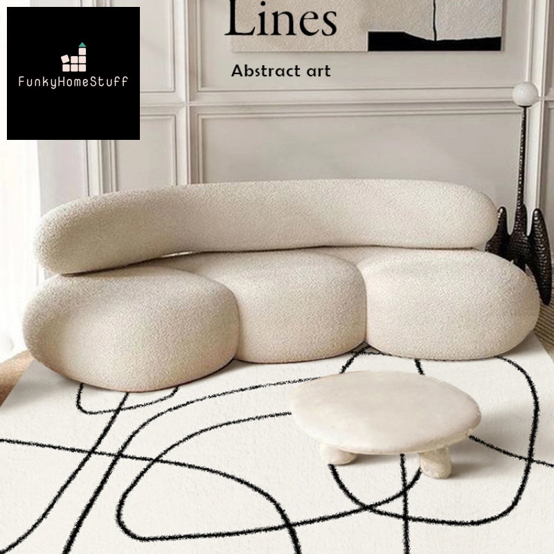 Luxury Abstract Lines Minimalist Plush Non-Slip Rugs -