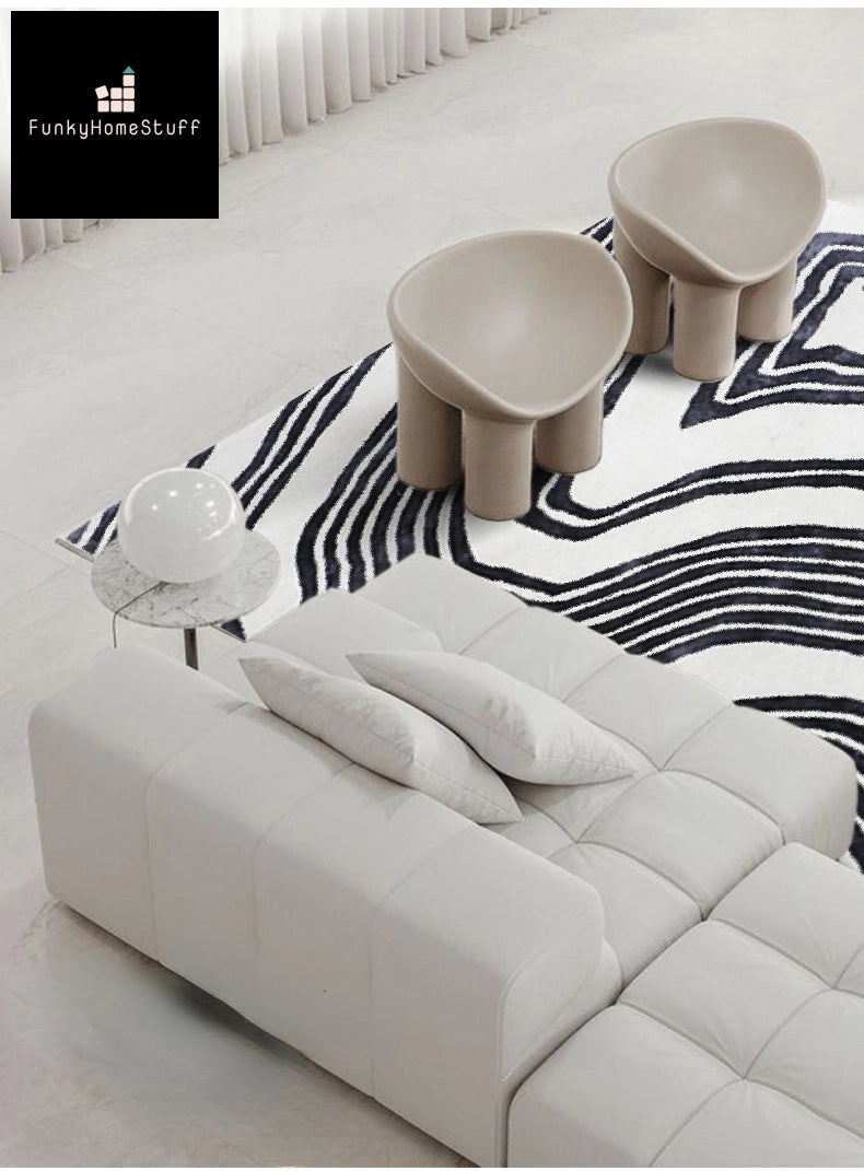 Luxury Abstract Lines Minimalist Plush Non-Slip Rugs -