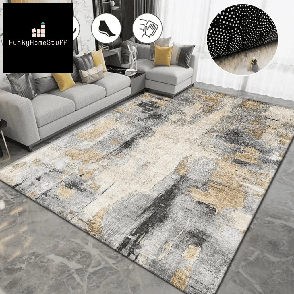 Nordic Ink Splash Abstract Area Rug