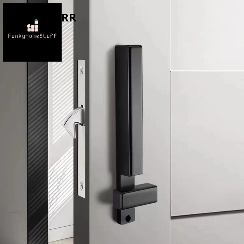 Modern Silent Sliding Door Lock - Golden Finish