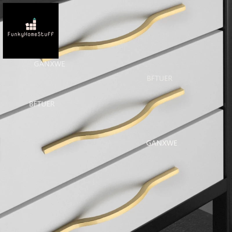 Luxury Black and Gold Modern Wardrobe Handle