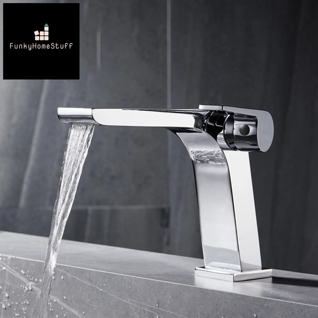 Unique Modern Black Bathroom Faucet - Deck Mounted