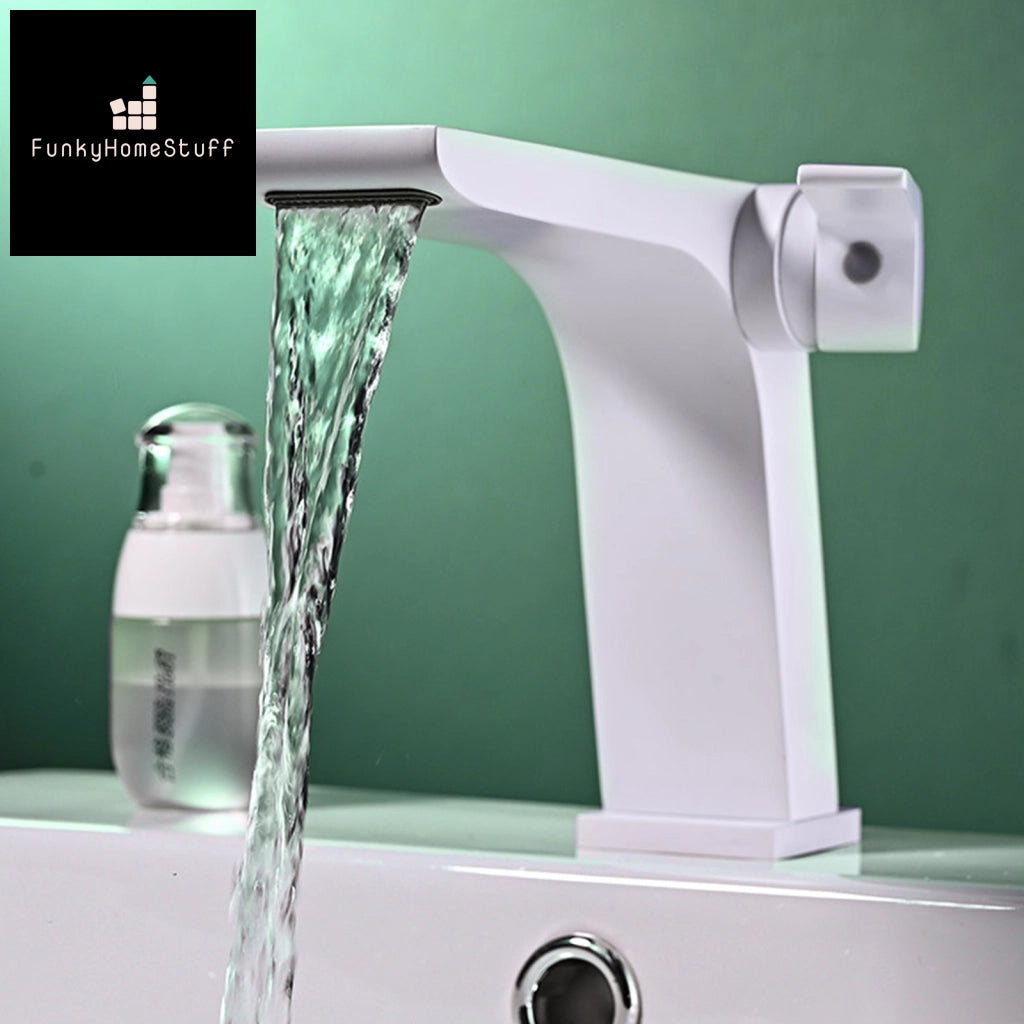 Unique Modern Black Bathroom Faucet - Deck Mounted