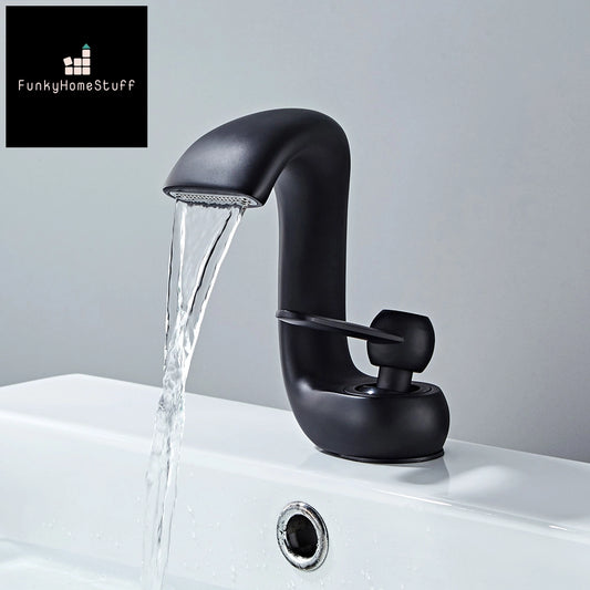 Elegant Modern Gold Brass Bathroom Faucet