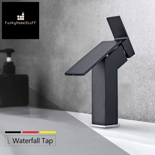 Modern Black Chrome Basin Sink Faucet