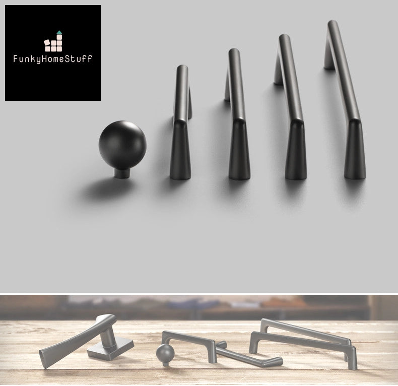 Modern Nordic Matte Gray Cabinet Handle