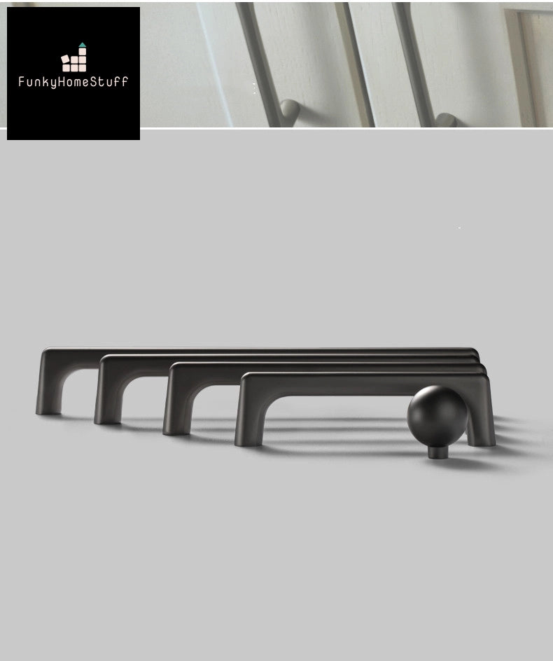 Modern Nordic Matte Gray Cabinet Handle