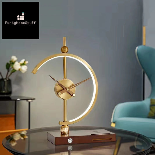 Wireless Charge LED Table Lamp Clock