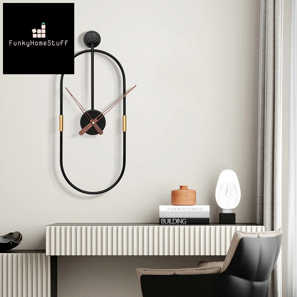 Modern Minimalist 3D Iron Art Silent Wall Clock