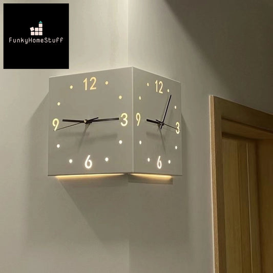 Automatic Induction Lamp Corner Wall Clock