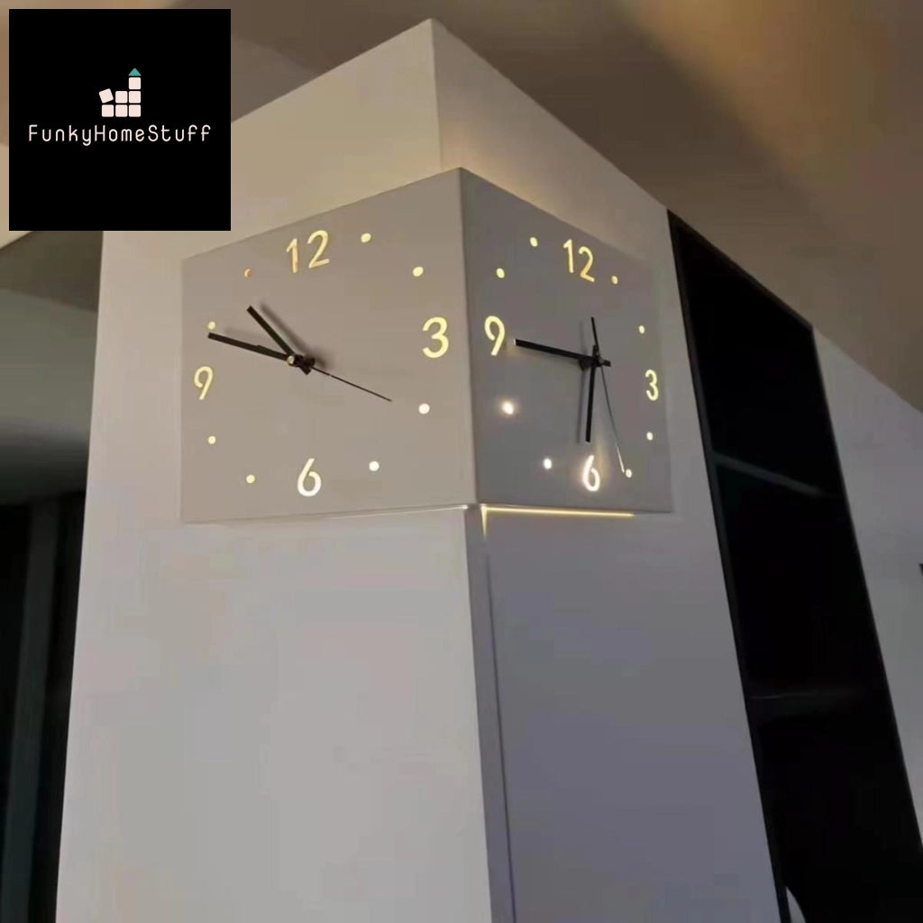 Automatic Induction Lamp Corner Wall Clock