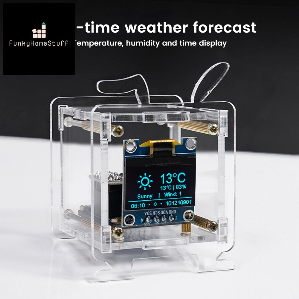 DIY Mini Weather Forecast Clock Kit with OLED Display