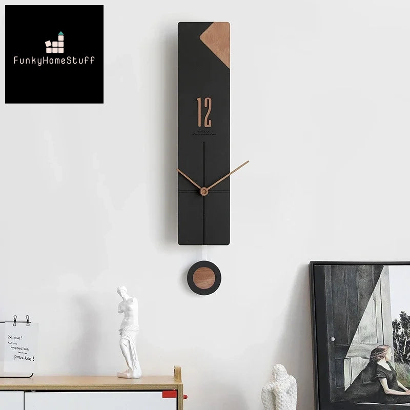 Modern Minimalist Slim Design Wall Clock Art