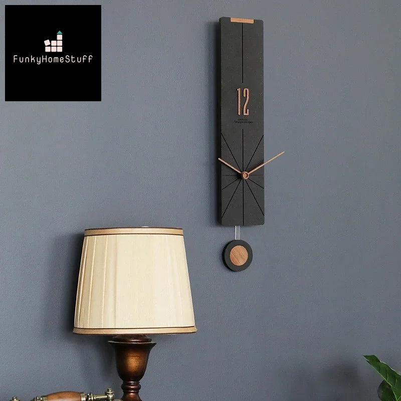 Modern Minimalist Slim Design Wall Clock Art