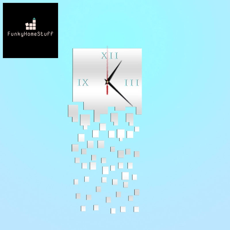 Hot Sale Mirrored Design Wall Clock - 22x50CM Acrylic