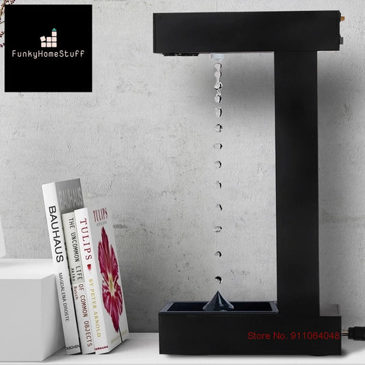 Black Anti Gravity Water Drop Clock