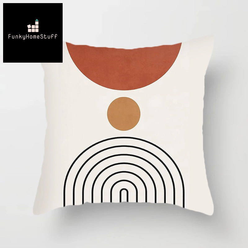 Soft Short Plush Abstract Geometry Pillowcase