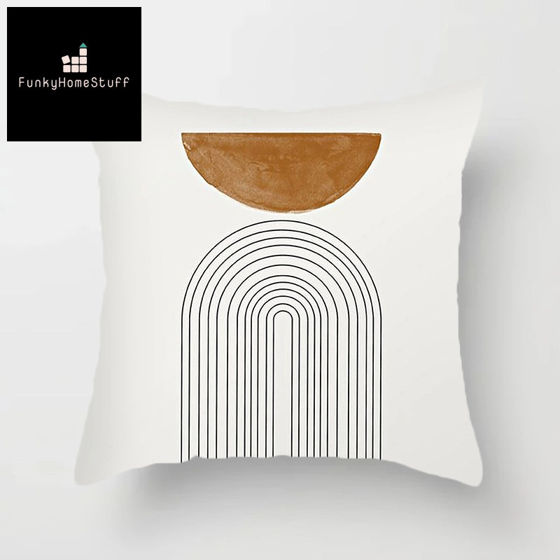 Soft Short Plush Abstract Geometry Pillowcase