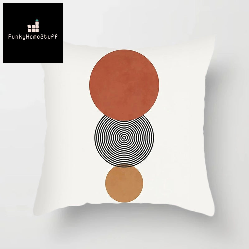 Soft Short Plush Abstract Geometry Pillowcase