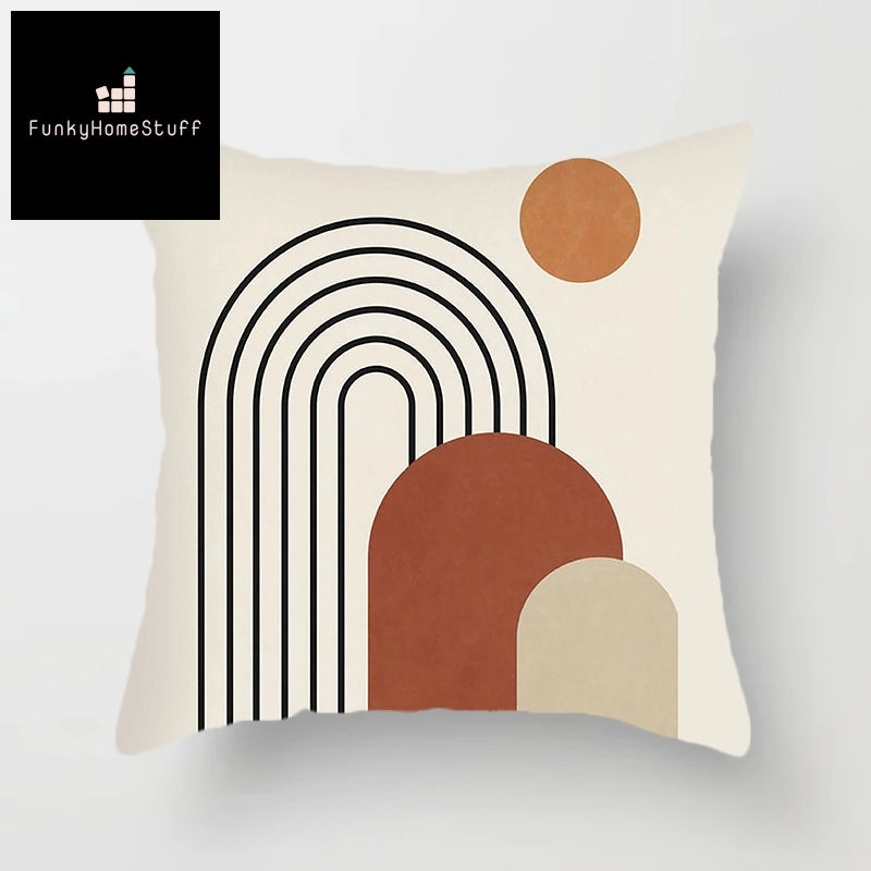 Soft Short Plush Abstract Geometry Pillowcase