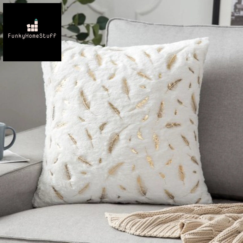 Nordic Feather Fur Pillow Cover