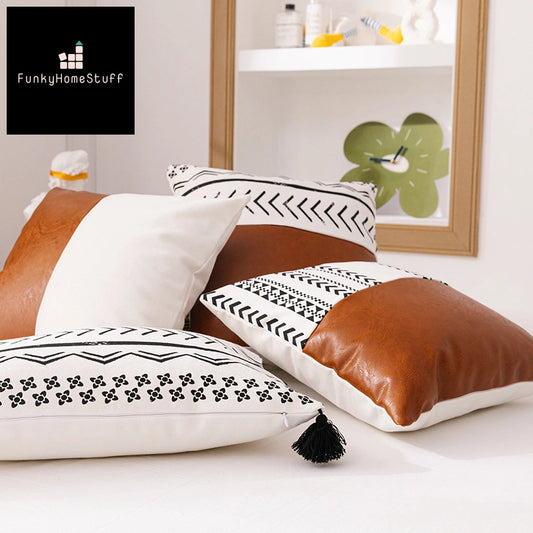 Leather-inspired Rectangle Pillow Case