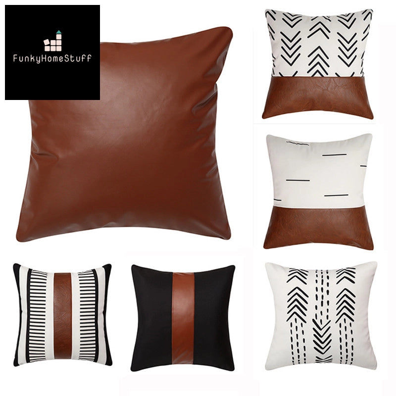 Leather-inspired Rectangle Pillow Case