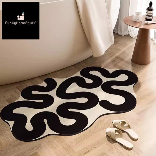 Nordic Abstract Bathroom Absorbent Mat