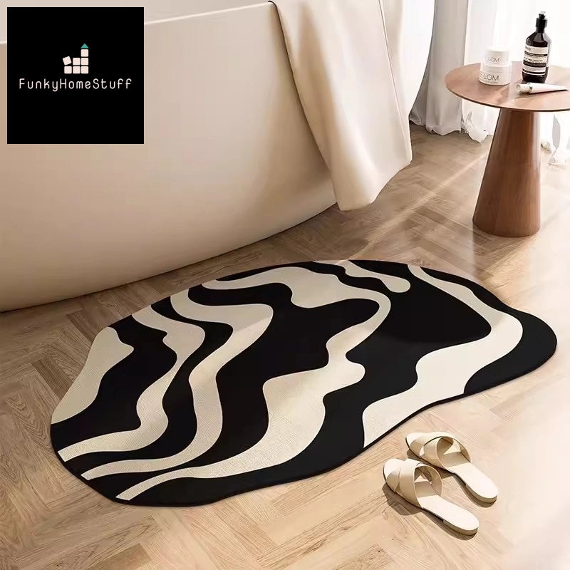 Nordic Abstract Bathroom Absorbent Mat