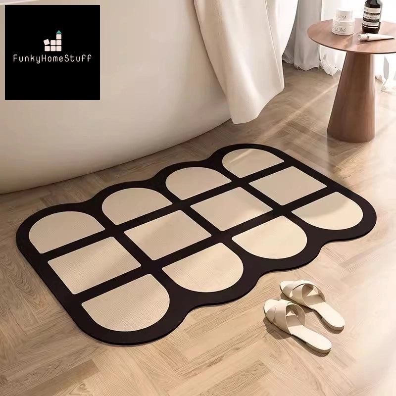 Nordic Abstract Bathroom Absorbent Mat